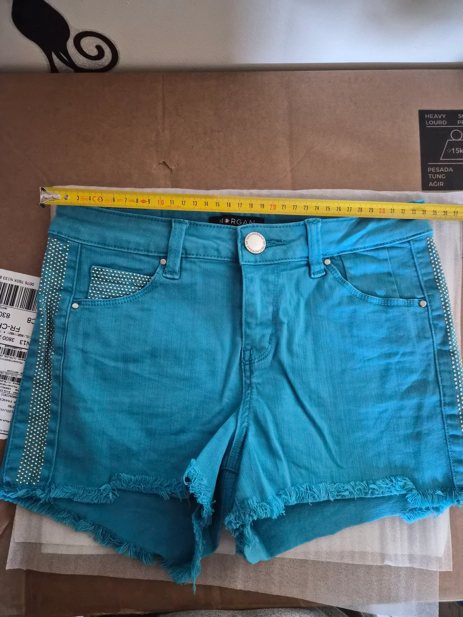 Short turquesa Morgan tamanho 34/XS – photo 11
